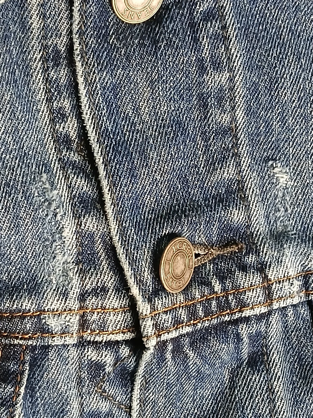 J. Crew Denim Trucker Jacket Men's M Distressed Blue